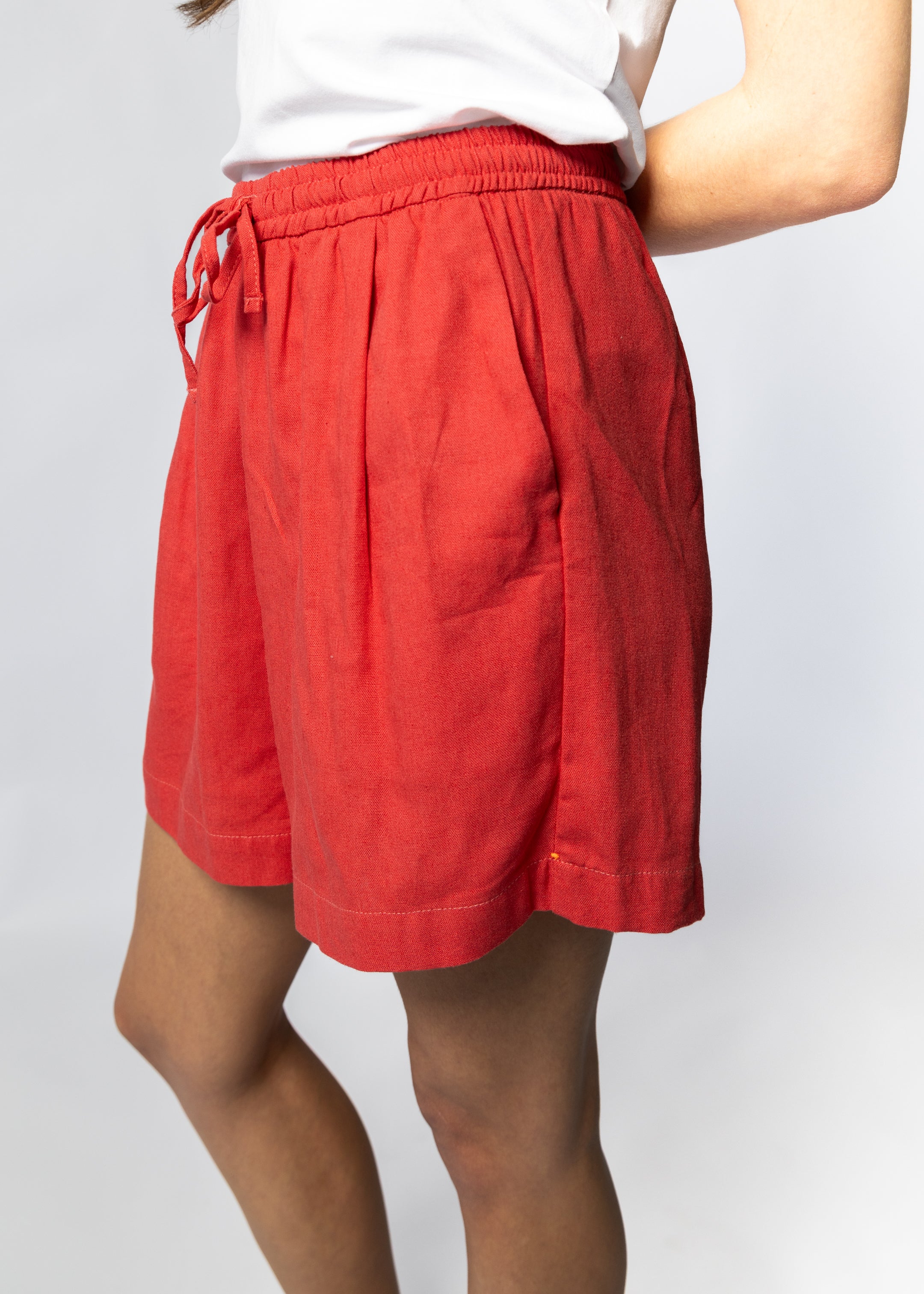 Ladies Linen Blend Beach Shorts